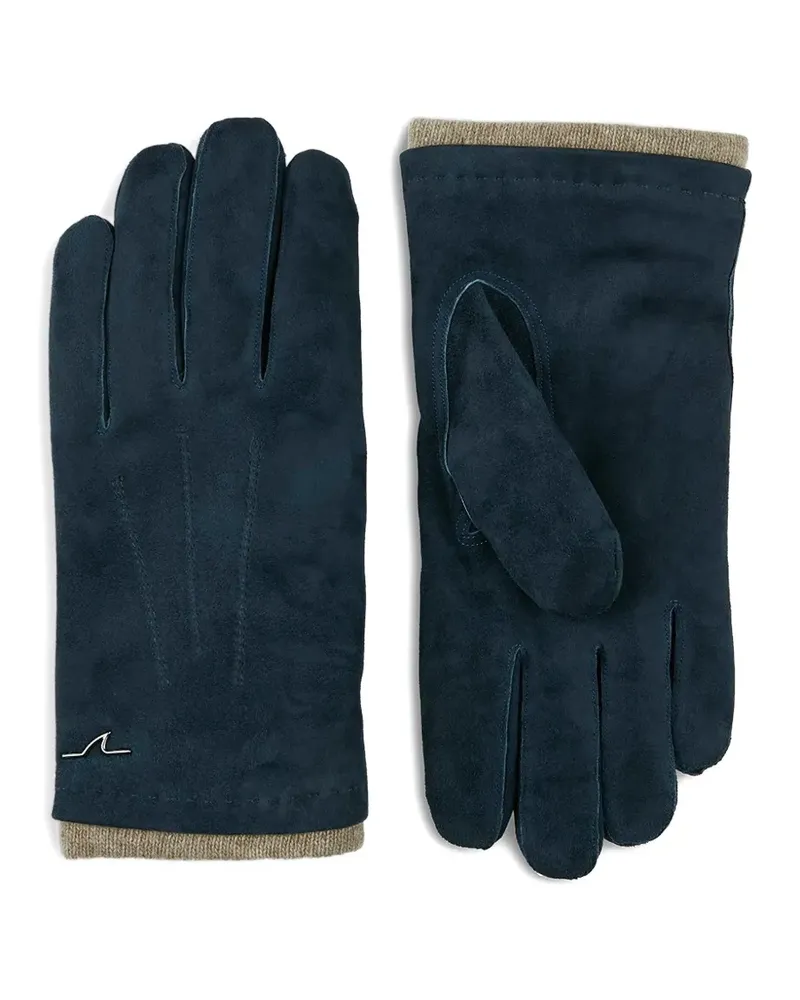 Paul & Shark suede gloves - Blau Blau