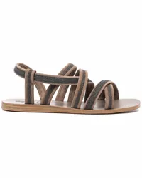 Brunello Cucinelli Sandalen mit Riemen Braun