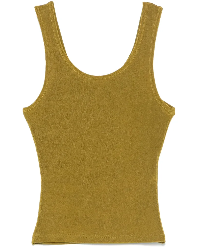 AMI Paris Geripptes Tanktop - Grün Grün