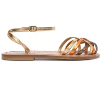 Flache Demetria Sandalen - Gold