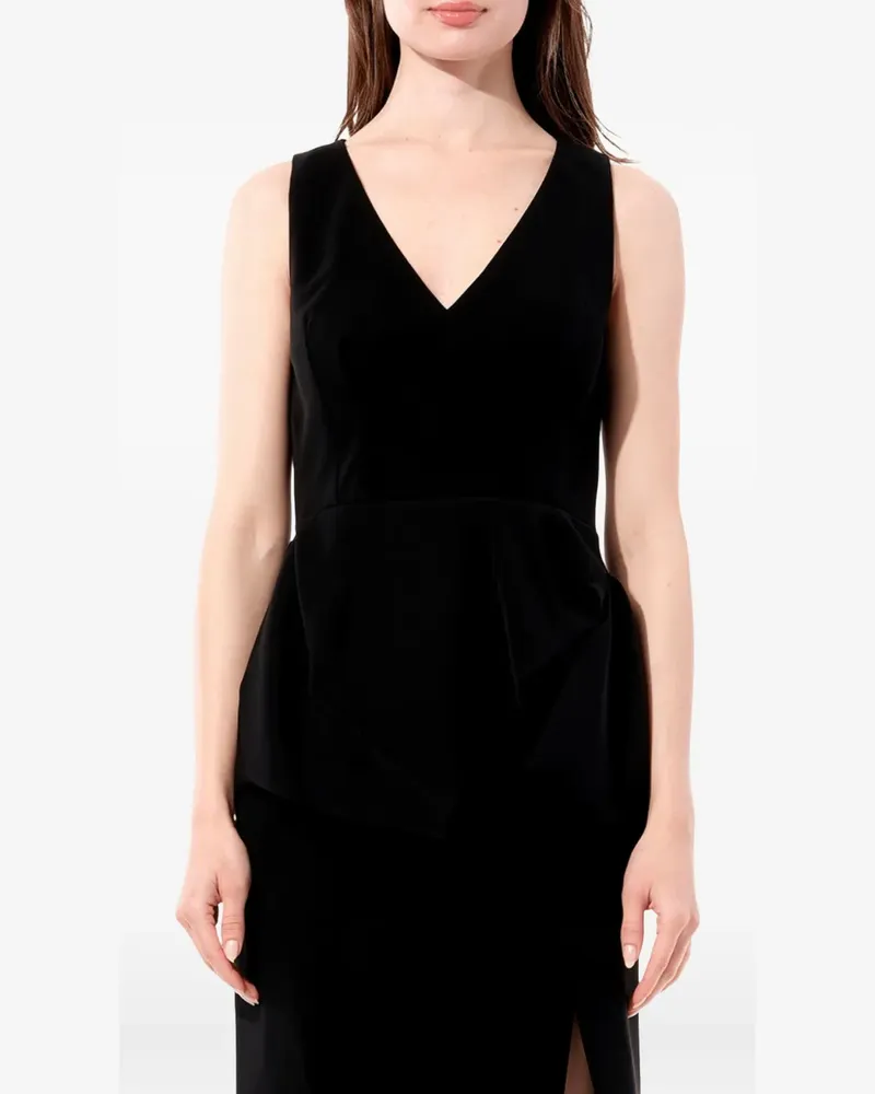 Balenciaga V-neck sleeveless midi dress - Schwarz Schwarz