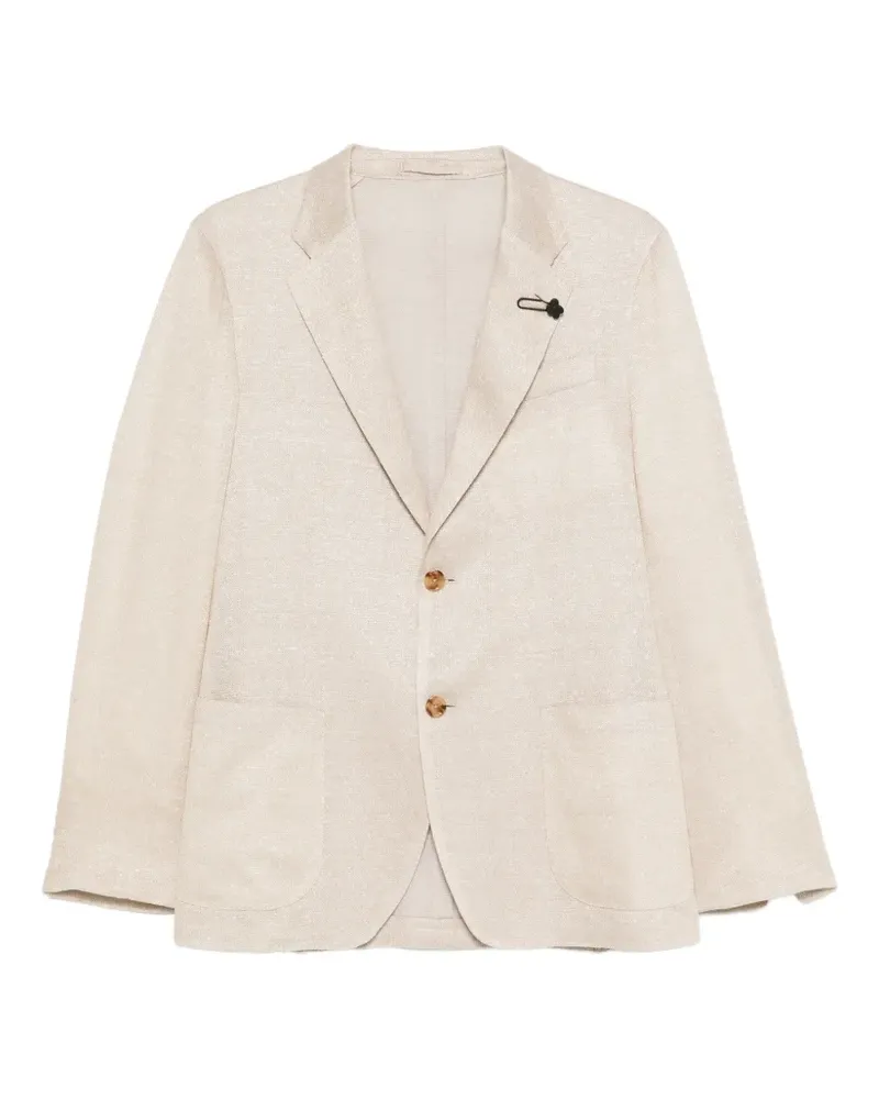 LARDINI single-breasted blazer - Nude Nude