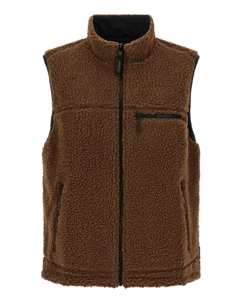GRAMICCI reversible Sherpa vest - Braun Braun