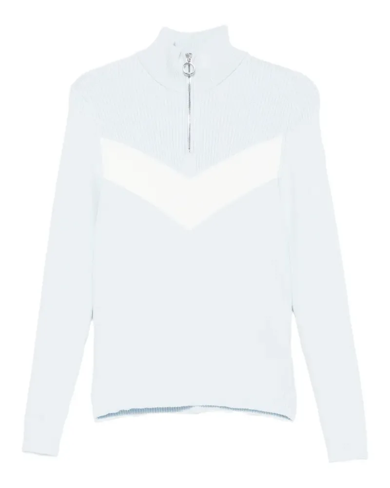 FUSALP Gerippter Andromede Pullover mit Zickzackmuster - Blau Blau