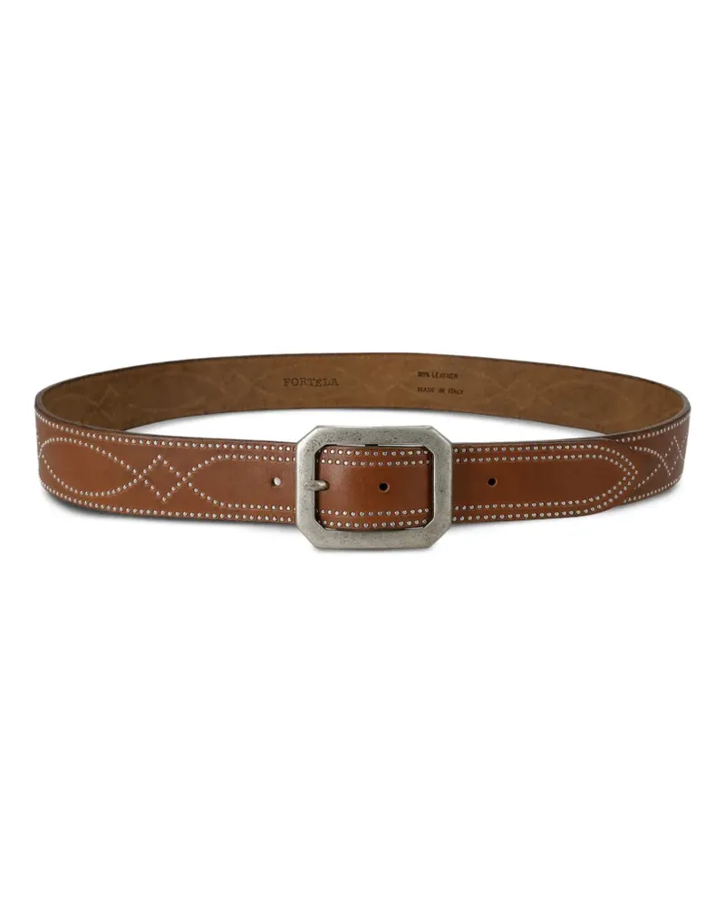 Fortela studded leather belt - Braun Braun