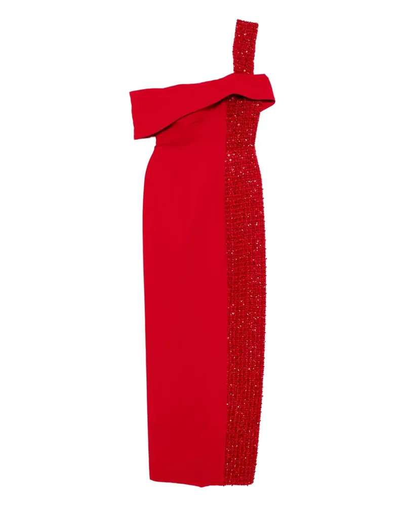 Saiid Kobeisy One-Shoulder-Kleid mit Tüll - Rot Rot