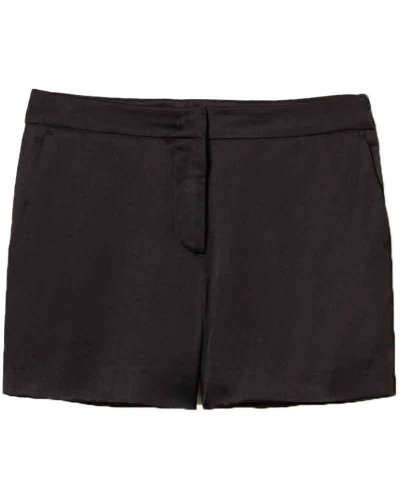 Twin-Set Shorts aus Satin - Schwarz Schwarz