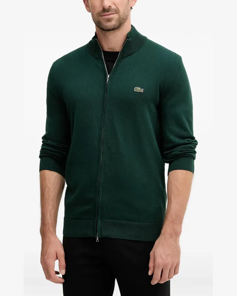 Lacoste Cardigan mit Logo-Patch - Grün Grün