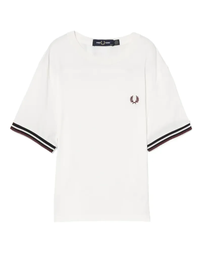 Fred Perry T-Shirt mit rundem Ausschnitt - Weiß Weiß