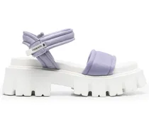Flatform-Sandalen mit Klettverschluss