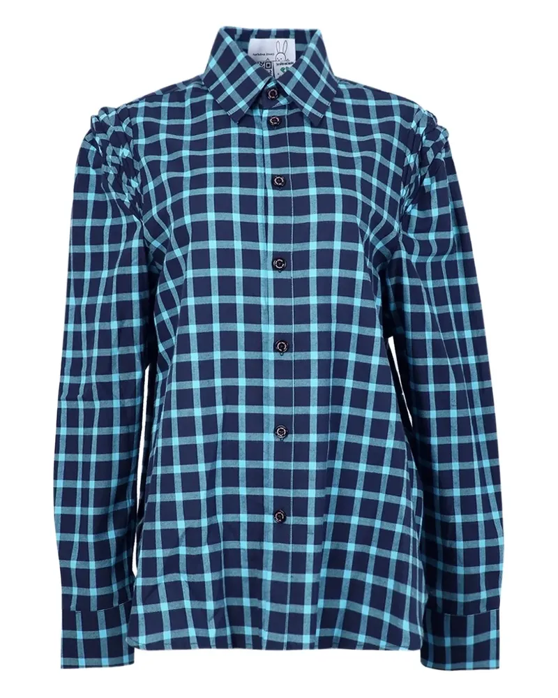 Natasha Zinko checked cotton shirt - Blau Blau