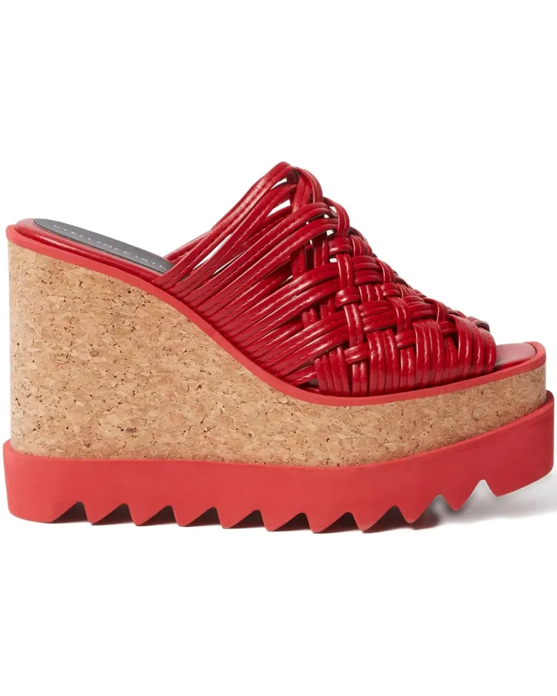 Stella McCartney Sneak-Elyse Plateau-Mules - Rot Rot