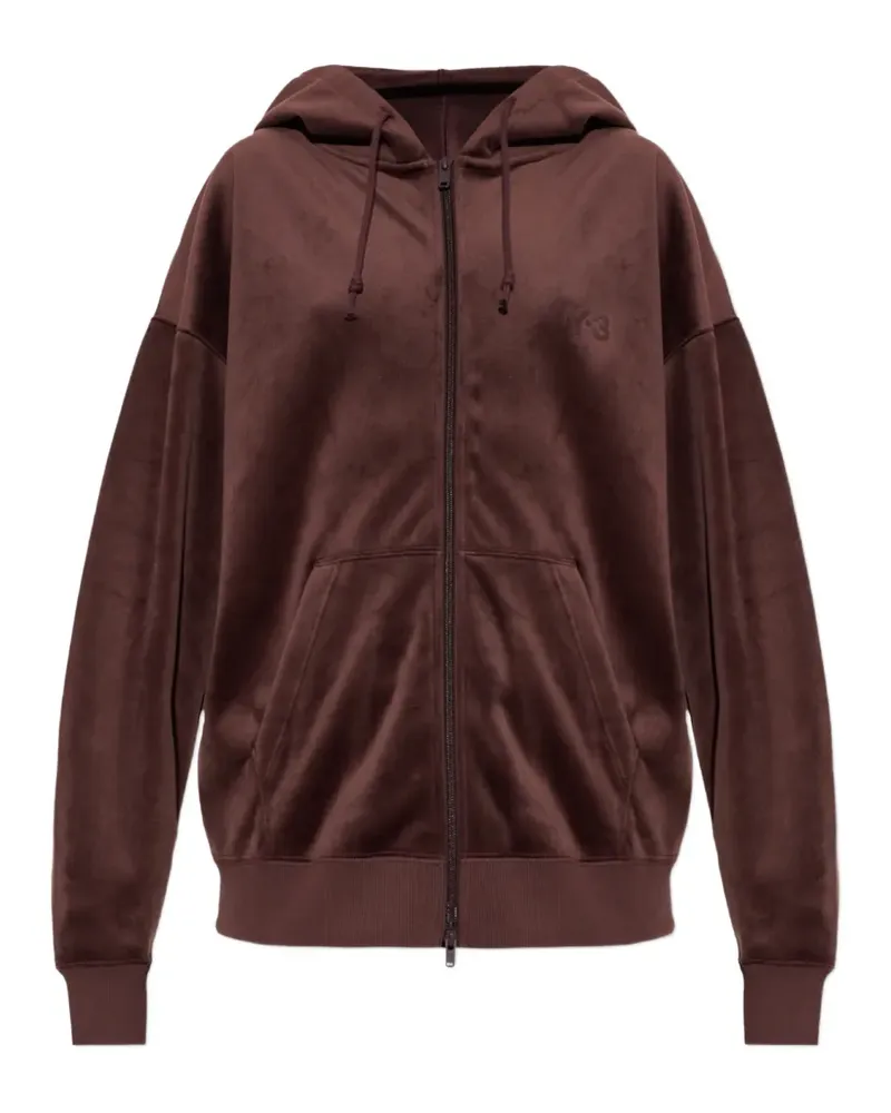 Y-3 Kapuzenjacke aus Samt und Cord - Rot Rot