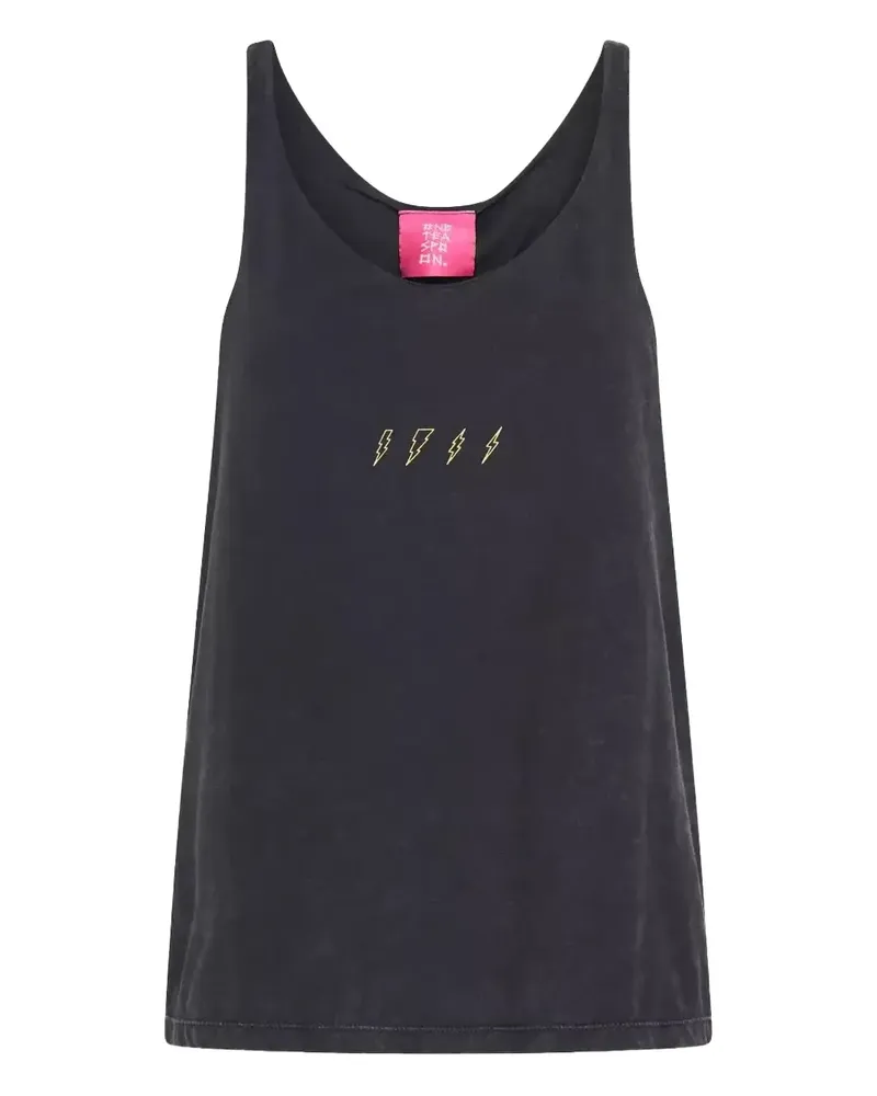 One Teaspoon lightning-print top - Grau Grau