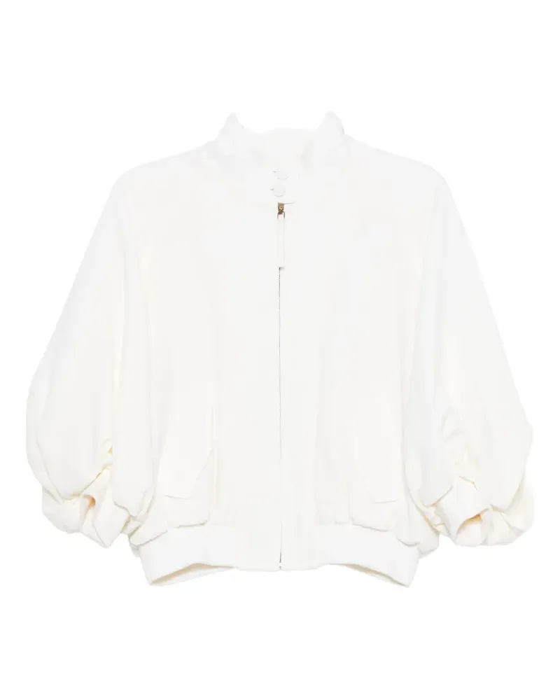 Gabriela Hearst puff-sleeves bomber jacket - Weiß Weiß