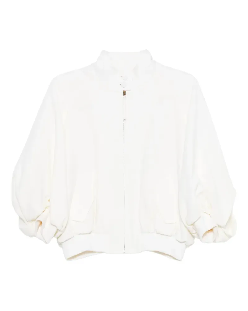 Gabriela Hearst puff-sleeves bomber jacket - Weiß Weiß