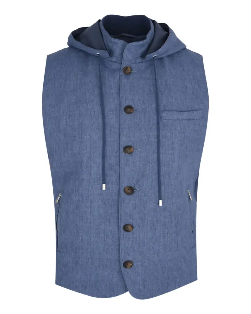 Gran Sasso hooded button-up jacket - Blau Blau