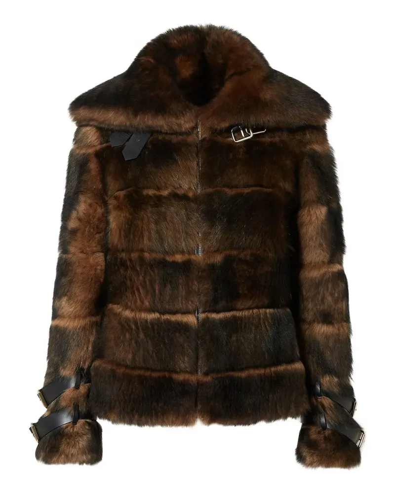 Fendi Jacke aus Pelz mit Schnalle - Braun Braun