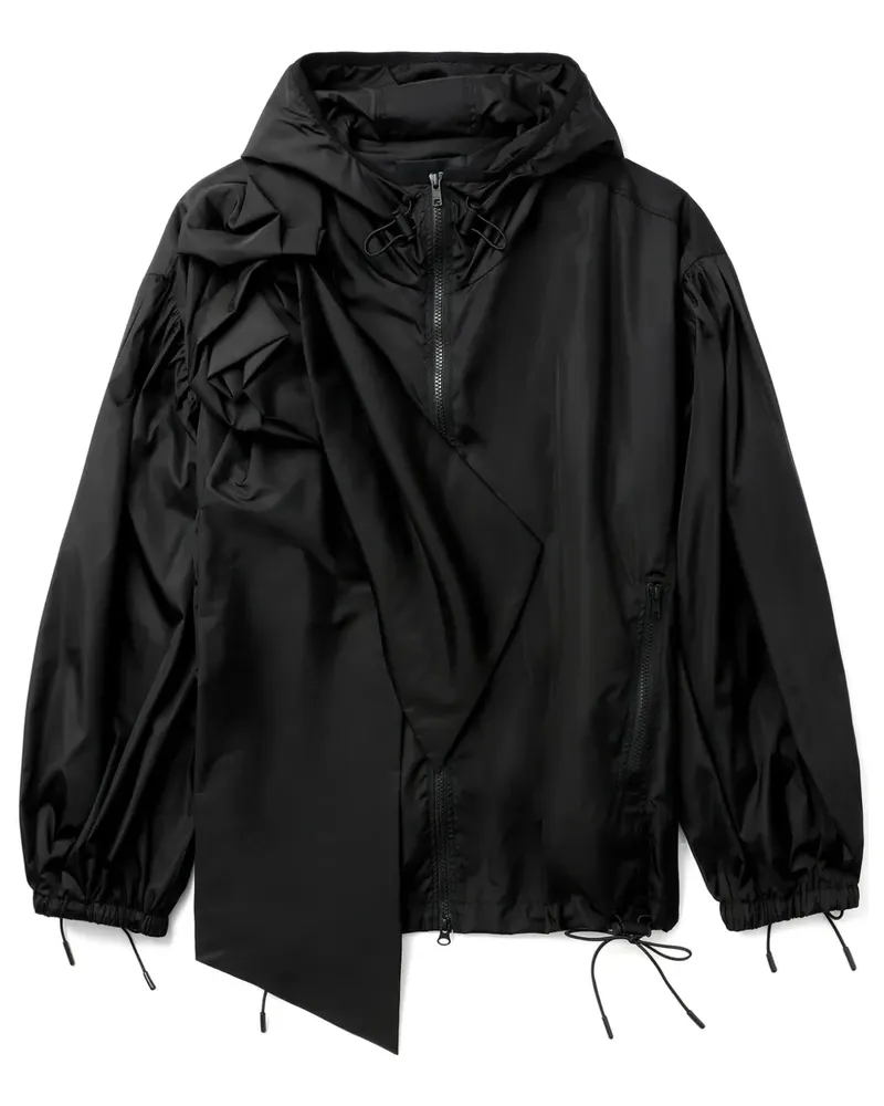 Simone Rocha Jacke mit Kapuze - Schwarz Schwarz