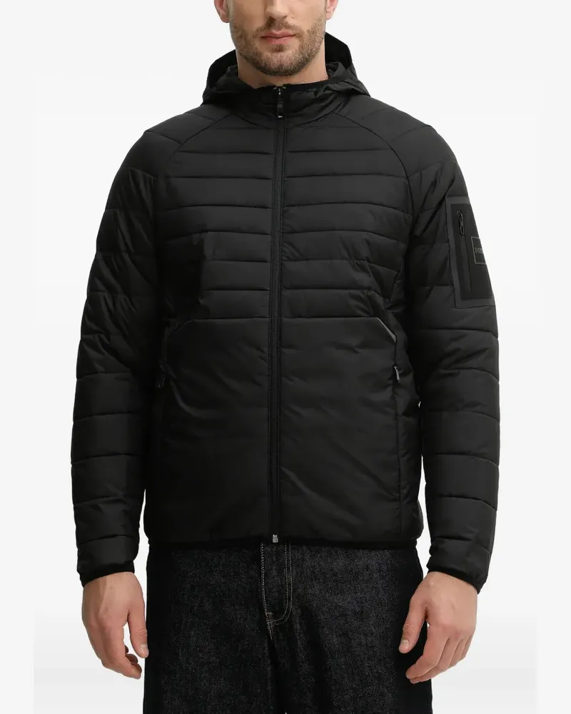 HUGO BOSS hooded quilted jacket - Schwarz Schwarz