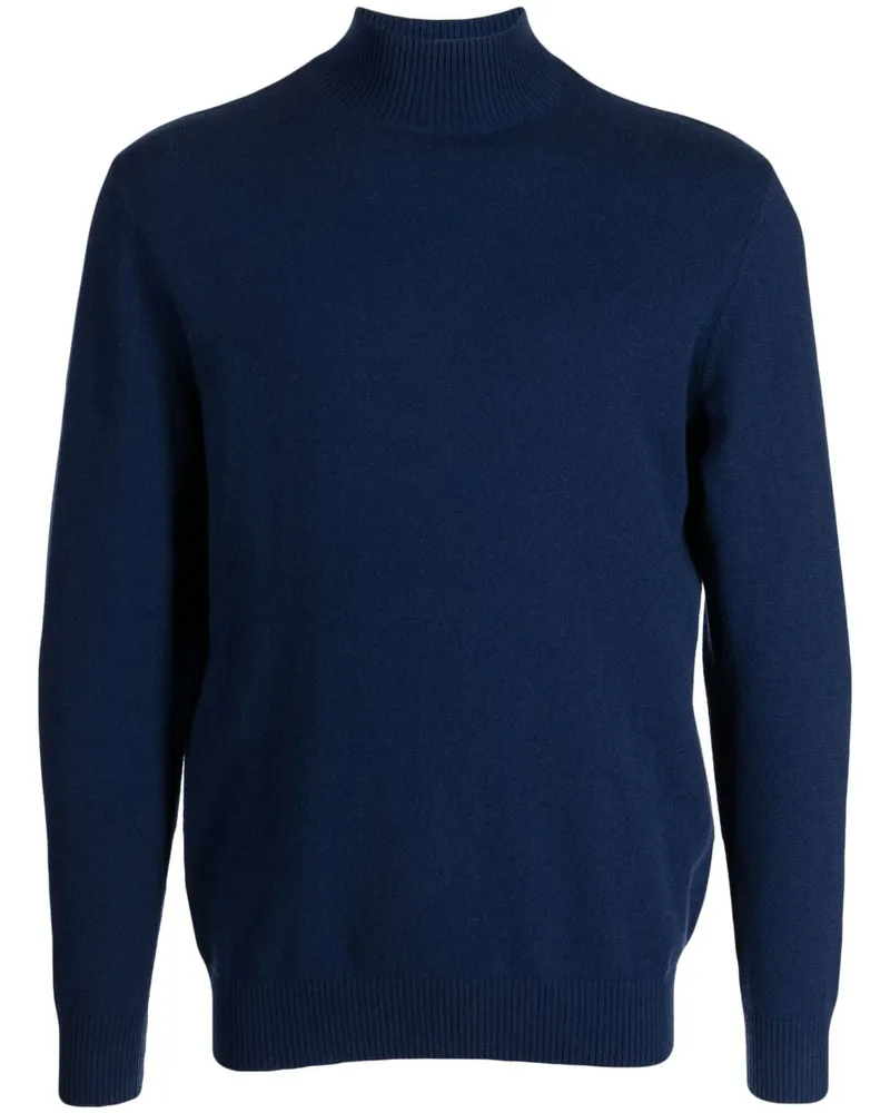 N.Peal Kaschmirpullover mit Rollkragen Blau