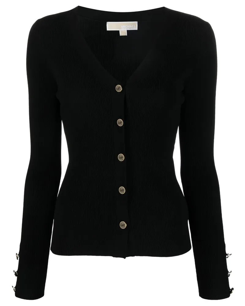 Michael Kors Cardigan mit Logo-Prägung - Schwarz Schwarz