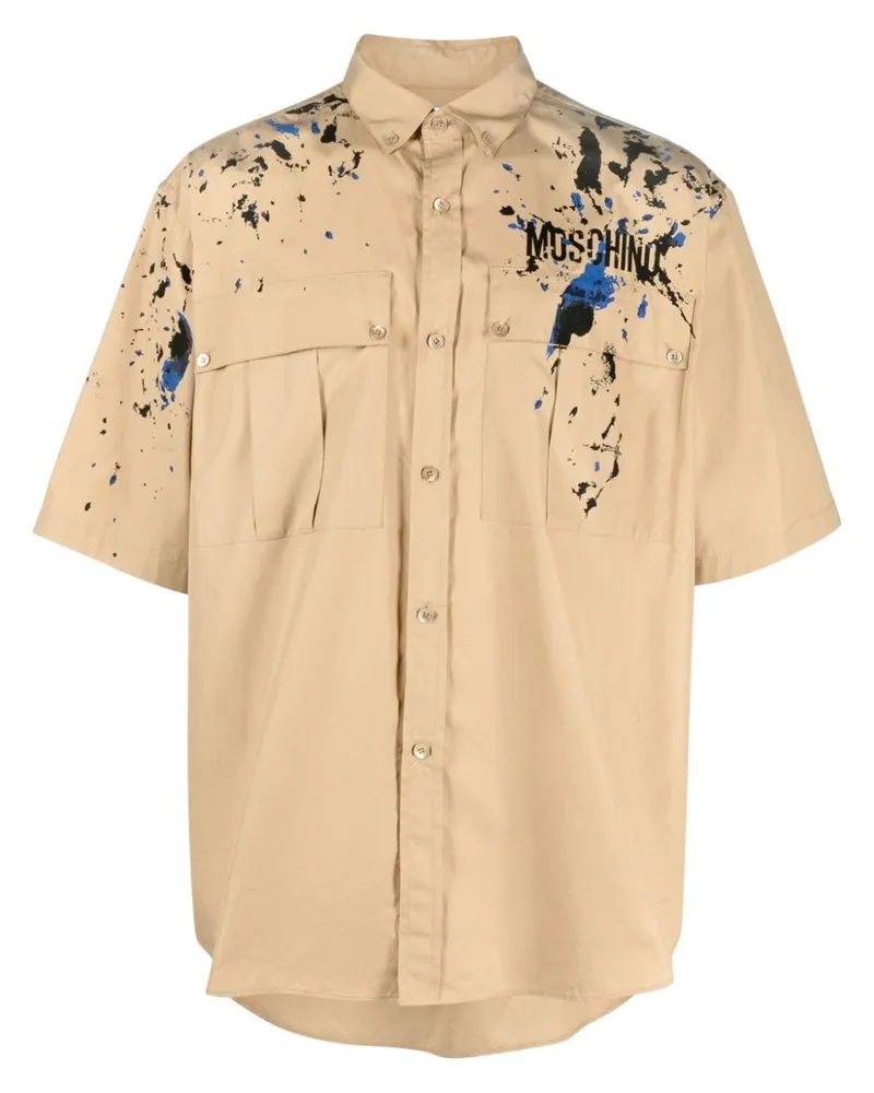 Moschino Hemd mit Malerei-Print - Braun Braun