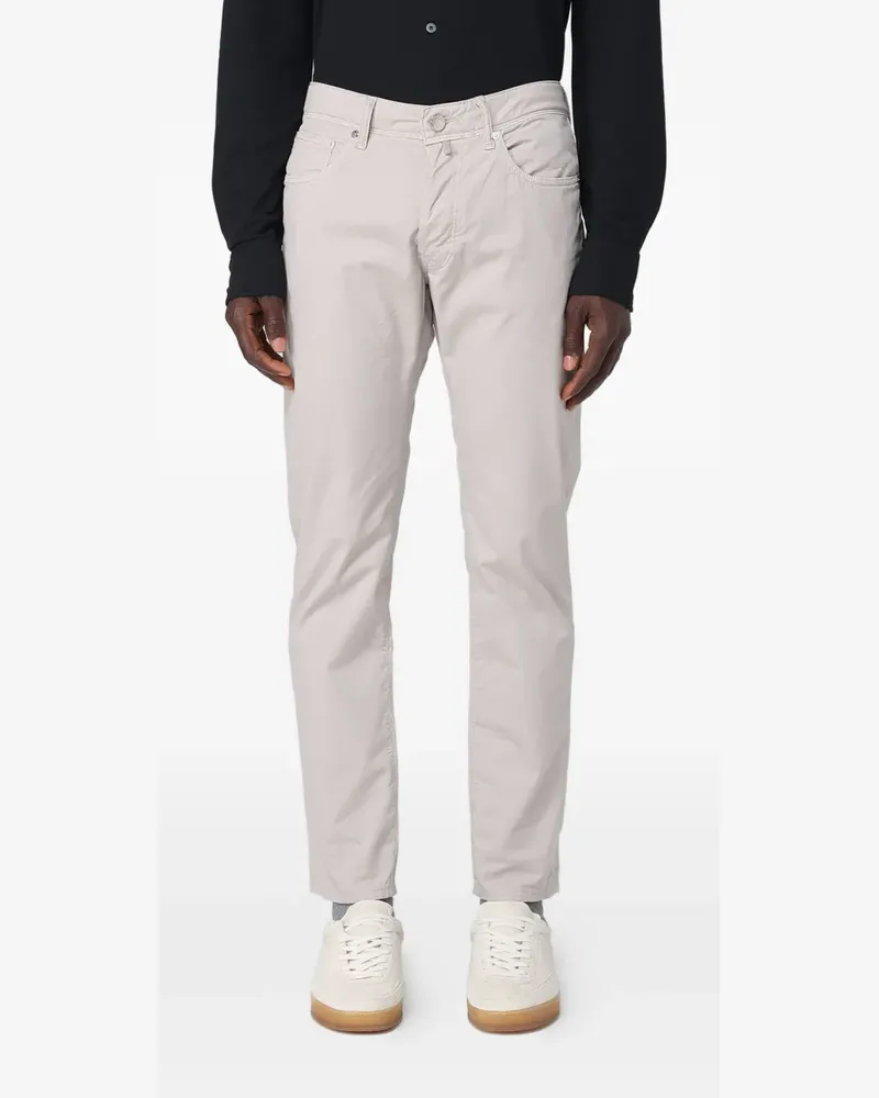 Incotex Hose mit Logo-Patch - Grau Grau