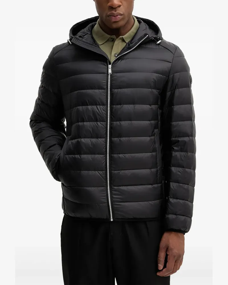 HUGO BOSS Gesteppte Kapuzenjacke - Schwarz Schwarz