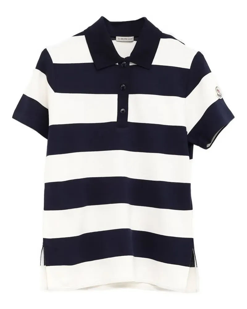 Moncler Gestreiftes Poloshirt - Schwarz Schwarz