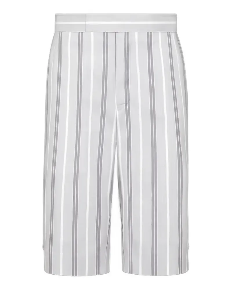 Thom Browne stripe backstrap shorts - Grau Grau