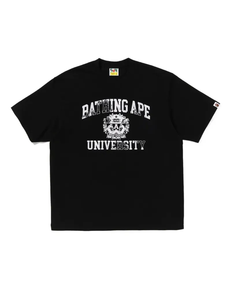 BAPE logo-print cotton T-shirt - Schwarz Schwarz