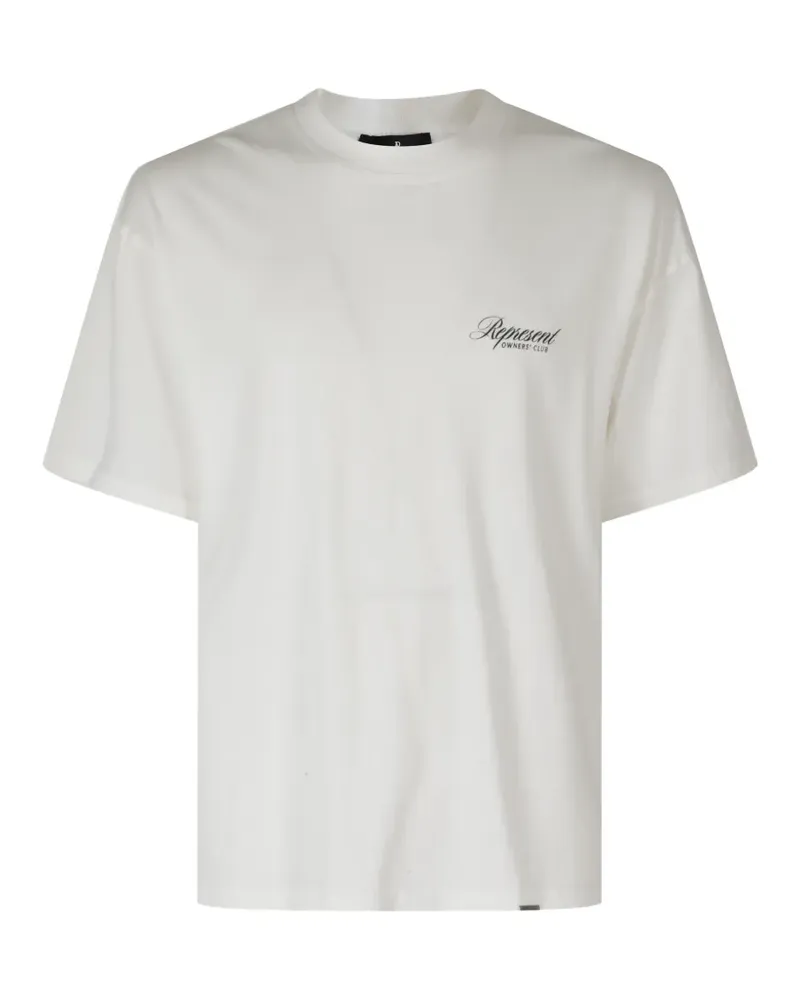 REPRESENT Owners Club Script logo-print T-shirt - Weiß Weiß