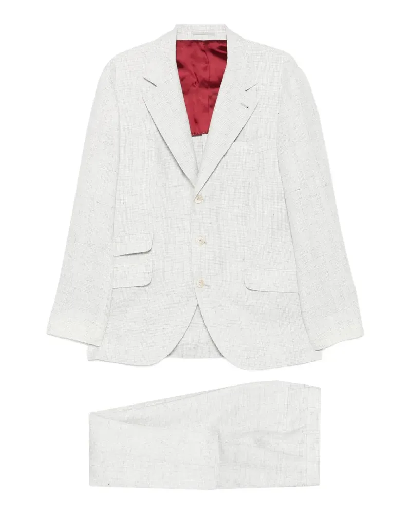 Brunello Cucinelli Prince of Wales-check suit - Nude Nude