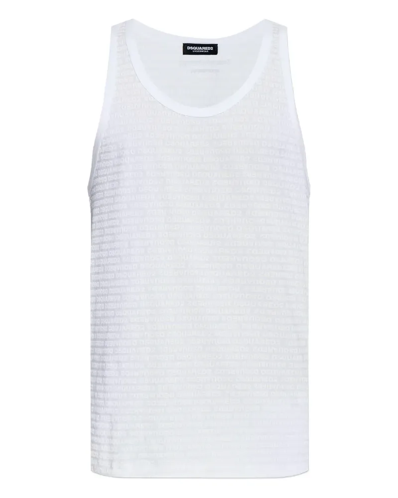 Dsquared2 Trägershirt mit Logo-Print - Weiß Weiß