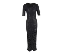 Gerafftes Abigail Maxikleid - Schwarz