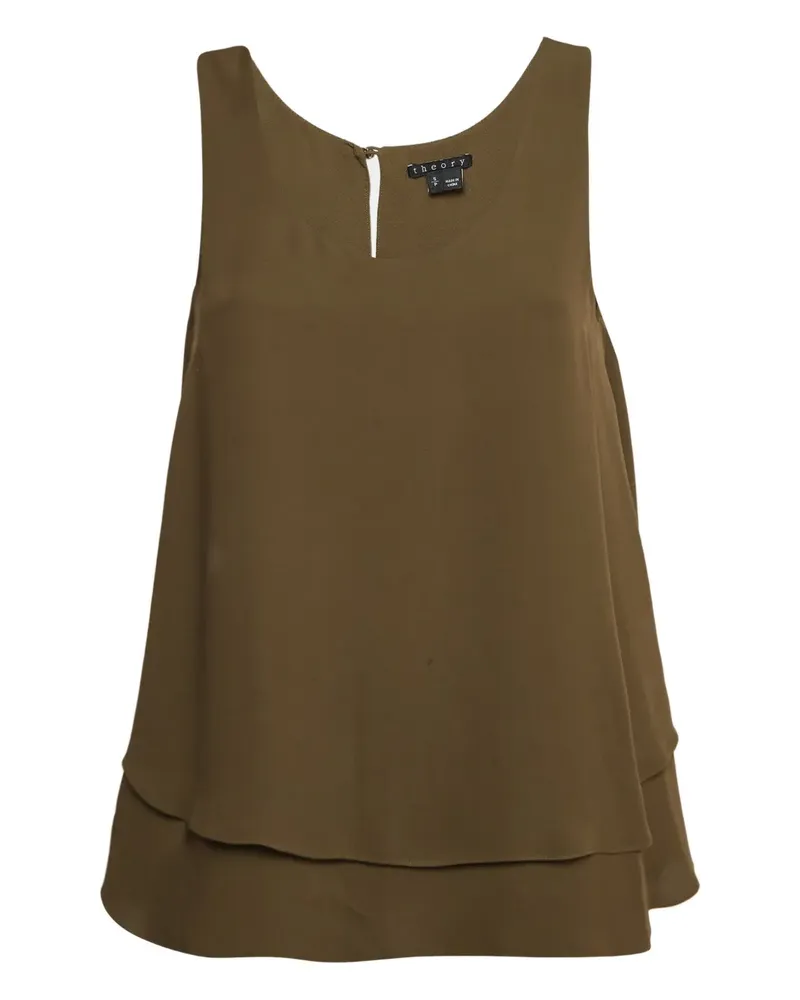 Theory Pre-owned Seiden-Tanktop im Layering-Look - Grün Grün
