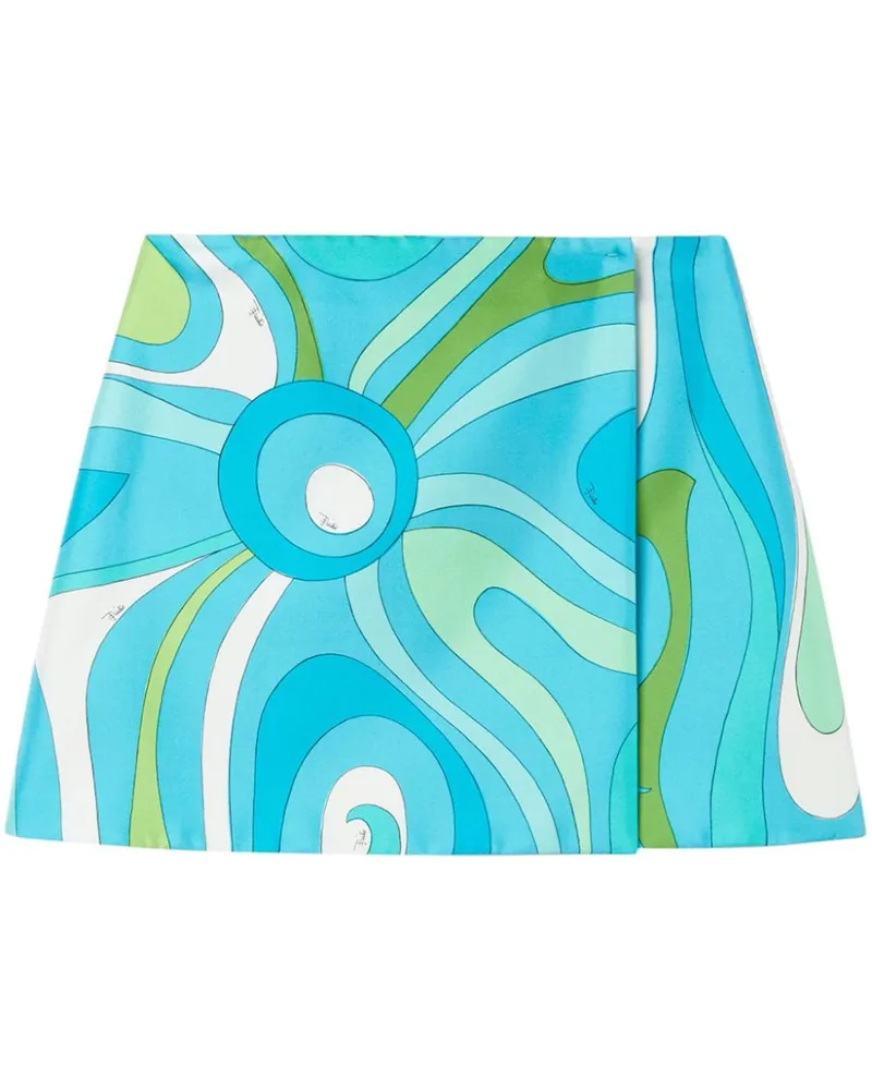 Emilio Pucci Minirock aus Seide - Blau Blau