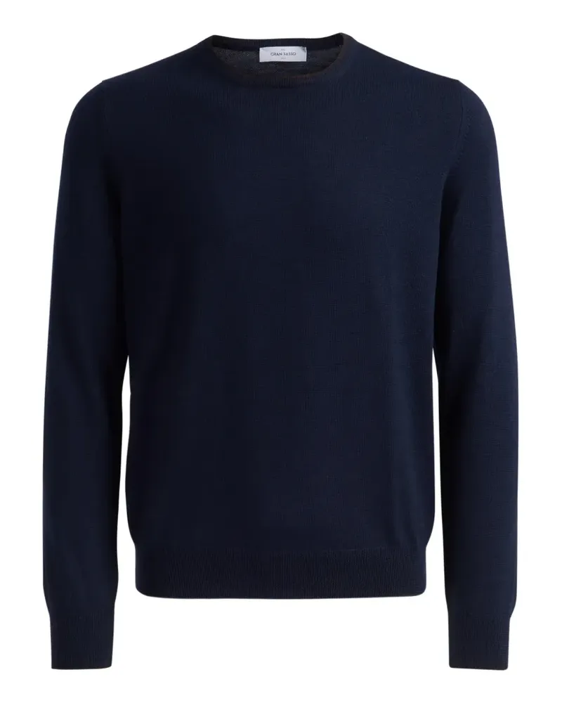 Gran Sasso fine-knit crew-neck sweater - Blau Blau