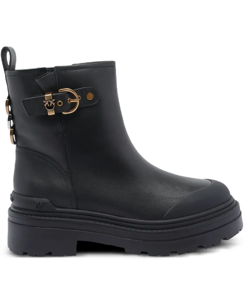 Pinko Stiefel mit Schnallendetail - Schwarz Schwarz