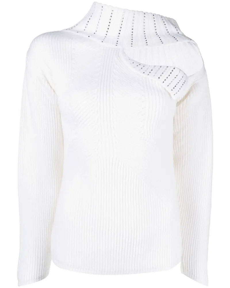 Genny Pullover mit Strass - Weiß Weiß