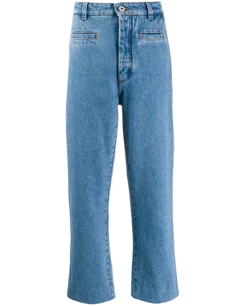 Loewe Cropped-Jeans - Blau Blau
