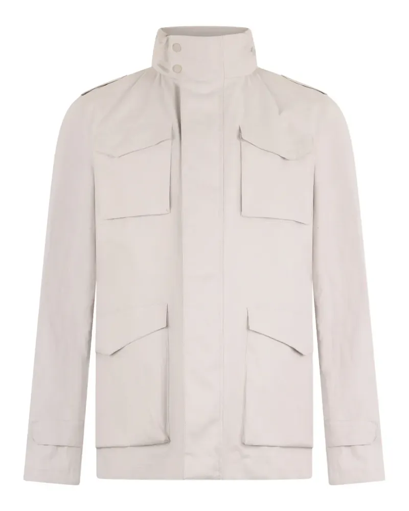 Herno high-neck front-pockets jacket - Nude Nude