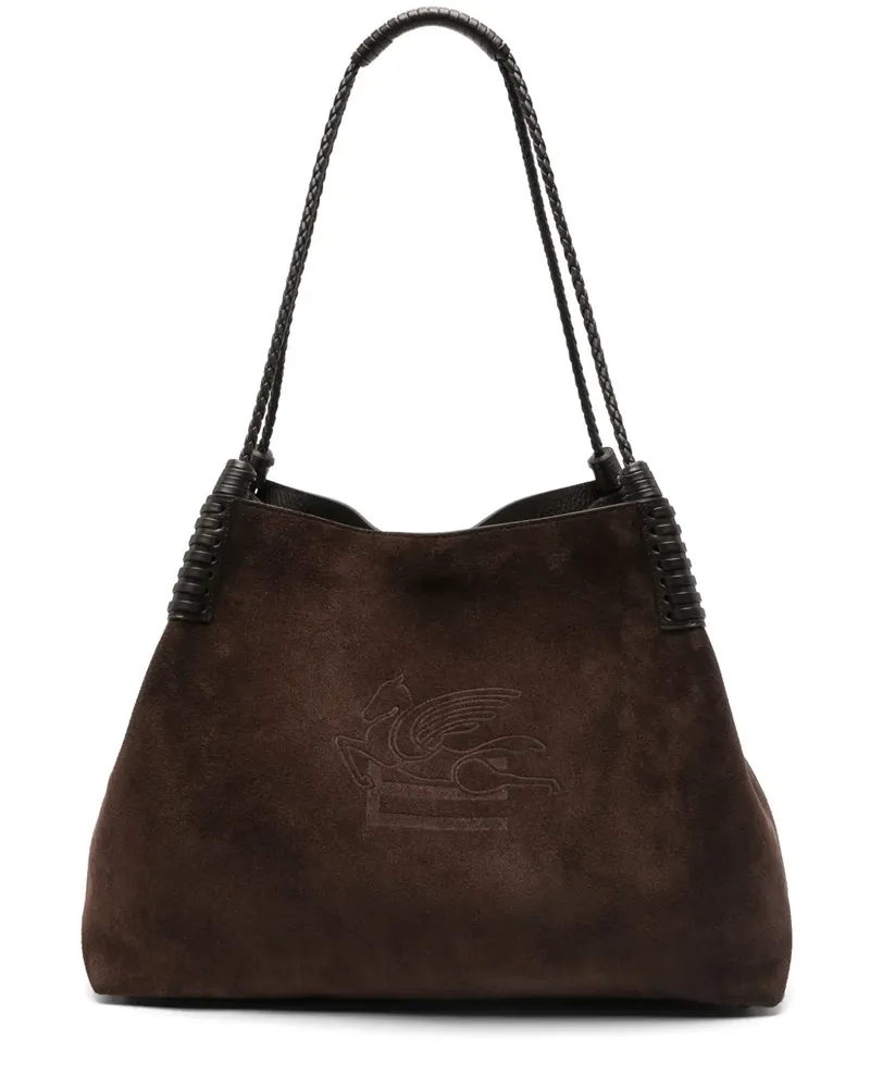 Etro Schultertasche aus Wildleder - Braun Braun
