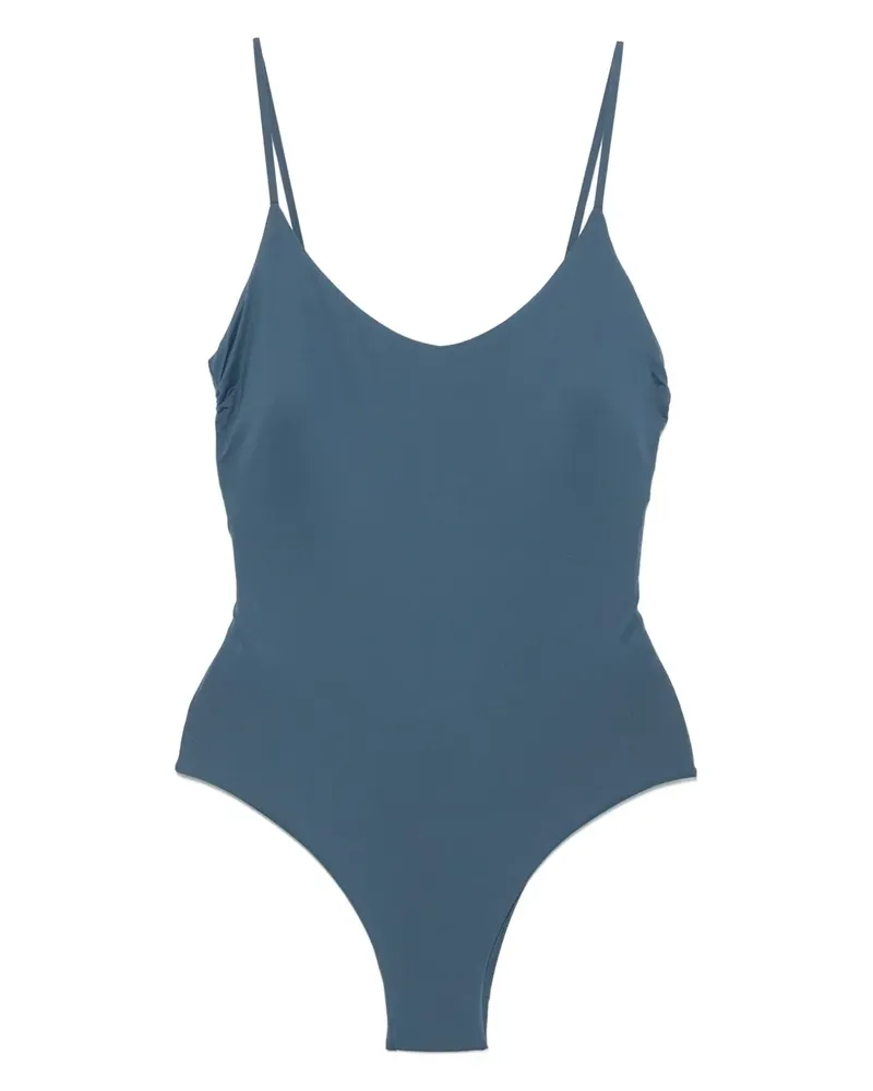 FISICO-Cristina Ferrari Badeanzug mit Logo-Patch - Blau Blau