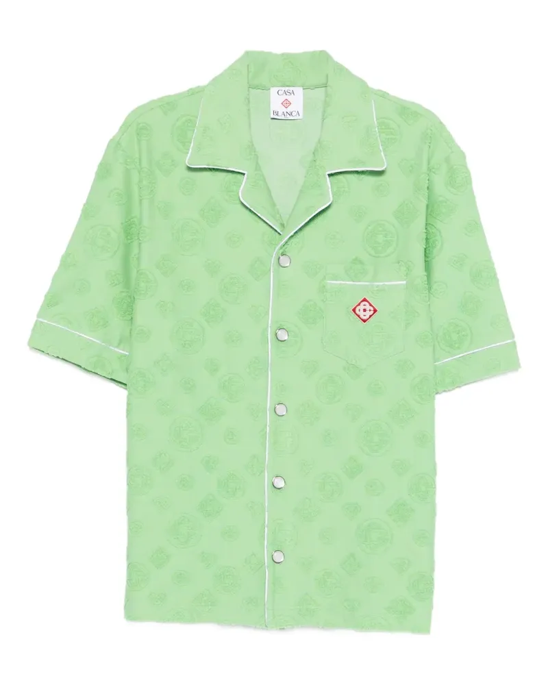 Casablanca Paris logo-pattern shirt - Grün Grün