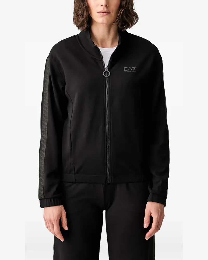 EA7 Sportjacke mit Logo-Print - Schwarz Schwarz