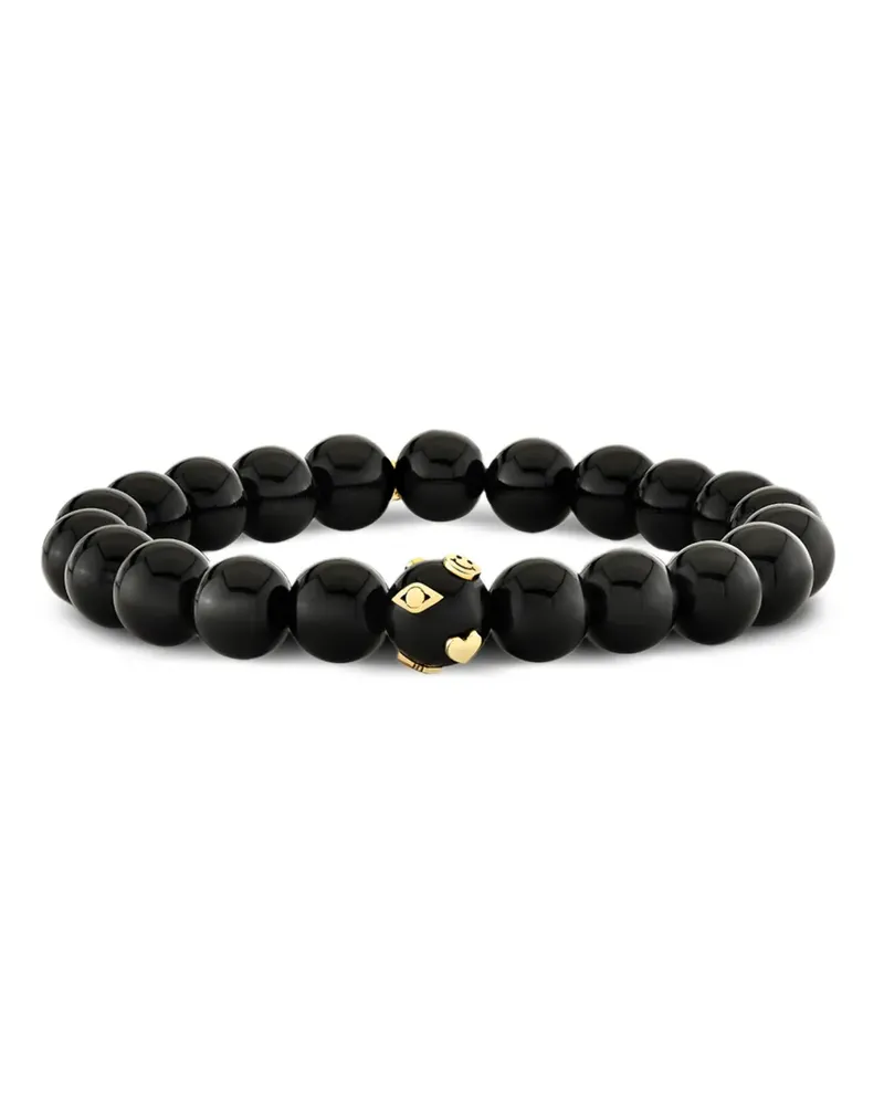 Sydney Evan Icon Perlenarmband mit Onyx und Diamant - Schwarz Schwarz