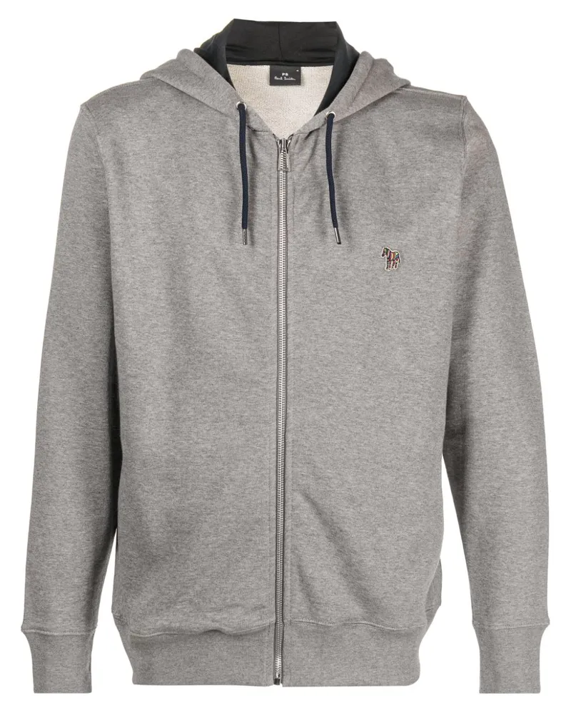 Paul Smith Kapuzenjacke mit Logo-Patch - Grau Grau