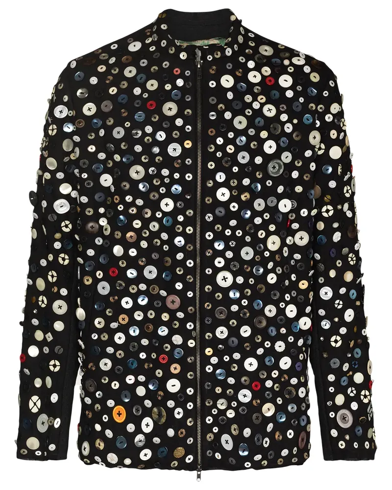 BY WALID Albert Jacke mit Zierknöpfen - Schwarz Schwarz